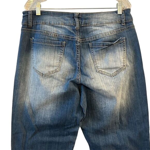 Lane Bryant Women's Size 14 Distressed Skinny Jeans Blue Denim - Picture 7 of 8